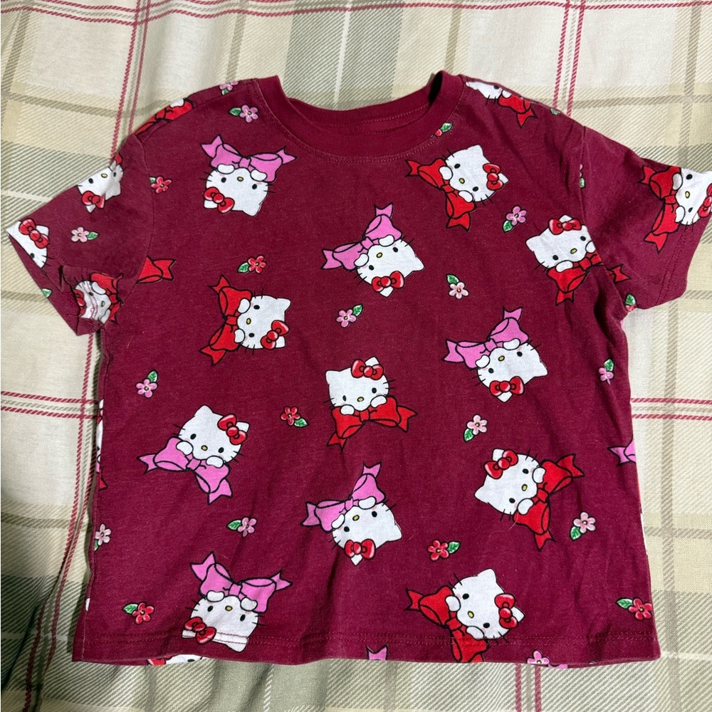 Hello Kitty Burgundy Kids T-Shirt